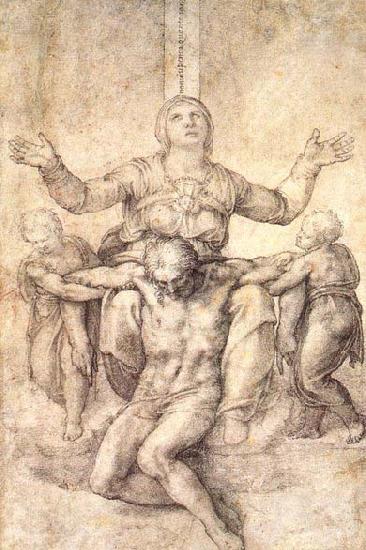 Michelangelo Buonarroti Study for the Colonna Piet France oil painting art
